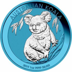 1 Unze Silber Koala Space Blue 2019 (coloriert | Auflage: 500)