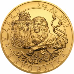 5 Unze Gold Tschechischer Löwe 2019 Reverse Proof (Auflage: 185 | inkl. Etui)
