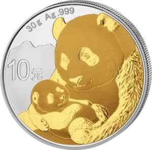 30g Silber China Panda 2019 (teilvergoldet | Auflage: 5.000)