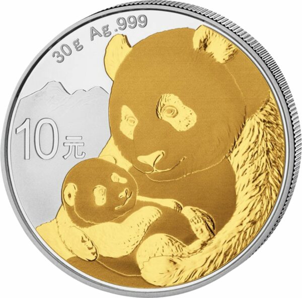 30g Silber China Panda 2019 (teilvergoldet | Auflage: 5.000)