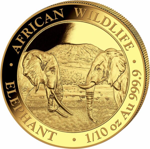 1/10 Unze Gold Somalia Elefant 2020