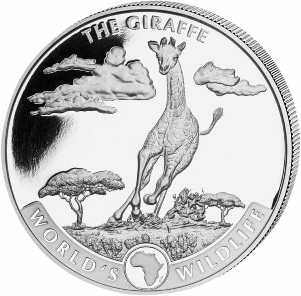 1 Unze Silber World's Wildlife Giraffe 2019 (Auflage: 30.000)