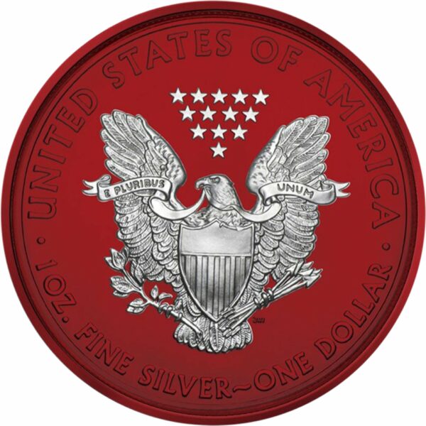 1 Unze Silber American Eagle Space Red 2019 (coloriert | Auflage: 100)