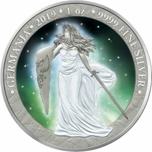 1 Unze Silber Frozen Germania 5 Mark 2019 (coloriert | Auflage: 500)