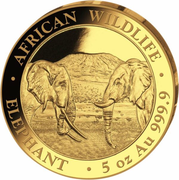 5 Unze Gold Somalia Elefant 2020 PP (Auflage: 50 Münzen)