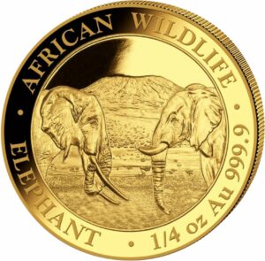 1/4 Unze Gold Somalia Elefant 2020