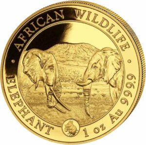 1 Unze Gold Somalia Elefant 2020 Privymark Maus (Auflage: 100 | inkl Etui)