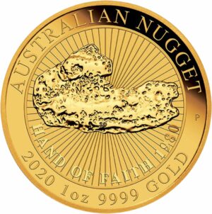 1 Unze Gold Hand of Faith Nugget 2020 (Auflage: 7.500)