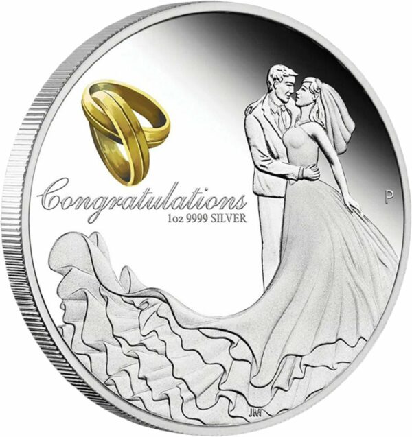 1 Unze Silber Glückwunsch zur Hochzeit 2020 PP (inkl. Etui | Perth Mint)