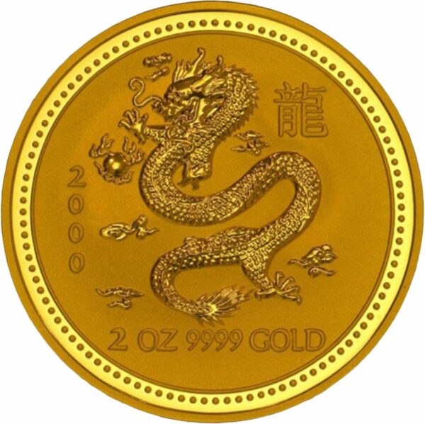 2 Unze Gold Lunar I Drache 2000