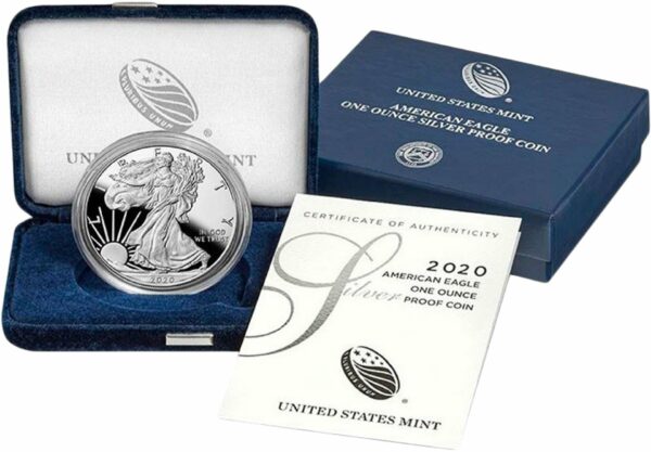 1 Unze Silber American Eagle PP (Polierte Platte) 2020