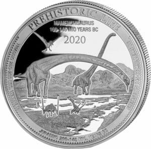 1 Unze Silber Prehistoric Life Mamenchisaurus 2020 (Auflage: 10.000)