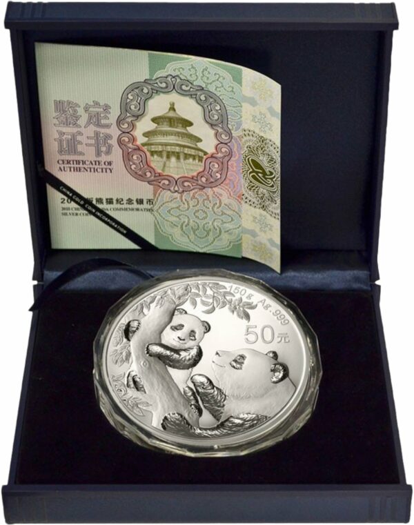 150g Silber China Panda 2021 PP (Polierte Platte | Auflage: 60.000)