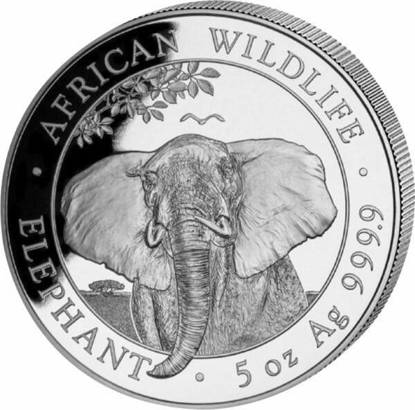 5 Unze Silber Somalia Elefant 2021