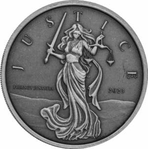 1 Unze Silber Lady Justice 2023 AF (Auflage: 10.000 | Antik Finish)