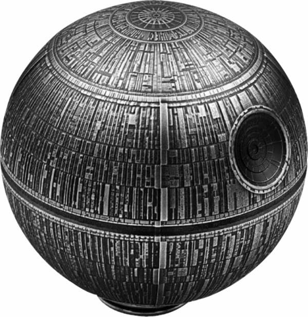 1kg Silber Star Wars Todesstern 2021 AF (Auflage:299 | kugelform | Antik Finish)