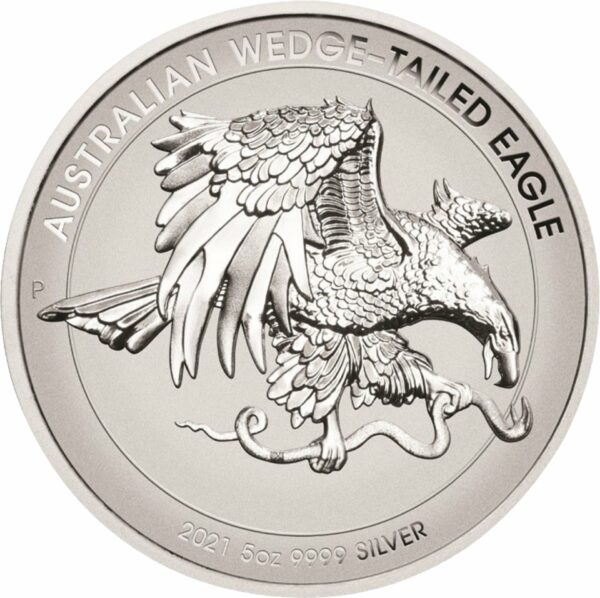 5 Unze Silber Wedge Tailed Eagle 2021 PP HR (Auflage: 1.000 |Polierte Platte | High Relief)