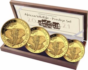 Gold Somalia Elefant Prestige Set PP 2021 (Auflage: 300)