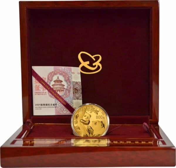 50g Gold China Panda 2021 PP (Auflage: 30.000 | Polierte Platte)