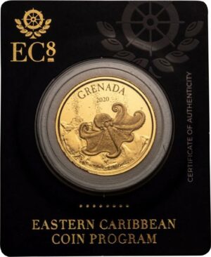 1 Unze Gold Grenada Oktopus 2020 (Auflage: 2.500 | Eastern Caribbean Serie )