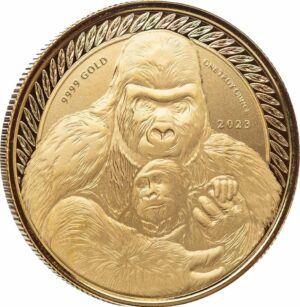 1 Unze Gold Kongo Silberrücken Gorilla 2023 (Auflage: 100)