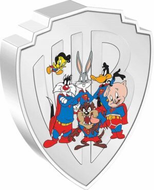 2 Unze Silber Warner Brothers Superman Looney Tunes 2023 PP (Auflage: 1.923 | coloriert | Polierte Platte)