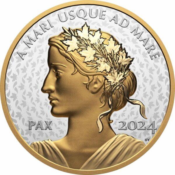 1 Unze Silber Peace Dollar 2024 PP (Auflage: 7.000 | Polierte Platte | mit Gelbgold veredelt)