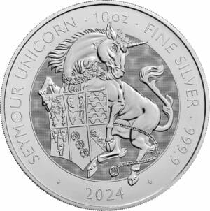 10 Unzen Silbermünze Tudor Beasts Seymour Unicorn 2024