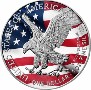 1 Unze Silber American Eagle 2023 Flag Line (Auflage: 500 | coloriert)