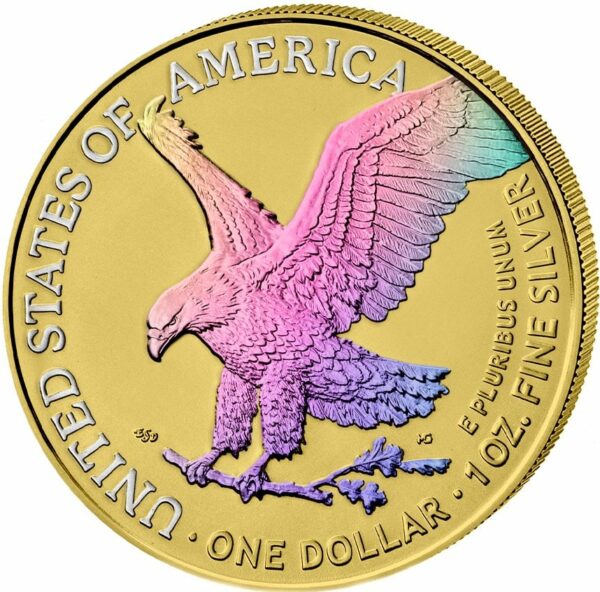 1 Unze Silber American Eagle 2023 Golden-Hologramm Edition (Auflage: 100)