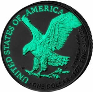 1 Unze Silber American Eagle 2023 Glow in the Dark (Auflage: 100 | Ruthenium)