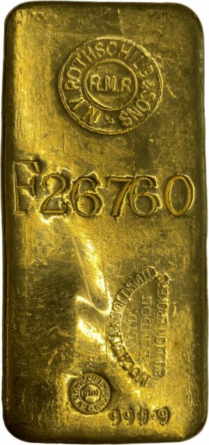 1kg Goldbarren Rothschild (Mocatta Stempel)
