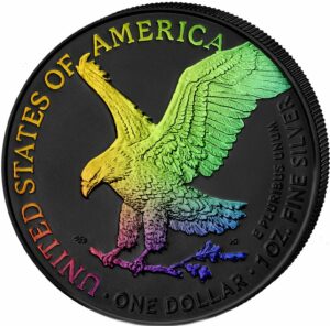 1 Unze Silber American Eagle 2023 Ruthenium-Rainbow Edition (Auflage: 100 | coloriert)