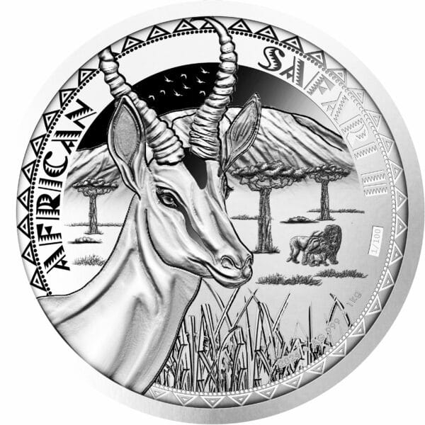 1kg Silber African Safari II Antilope PP 2024 (Auflage: 100 | Polierte Platte)