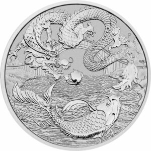 1 Unze Silber Australien Chinese Myths and Legends Drache & Koi 2023 (Auflage: 40.000)