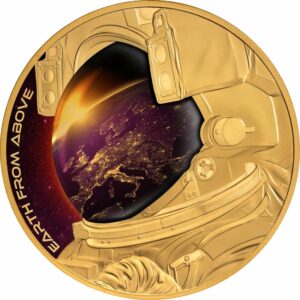 1 Unze Gold Earth From Above 2022 PP (Auflage: 99 | Polierte Platte | coloriert)