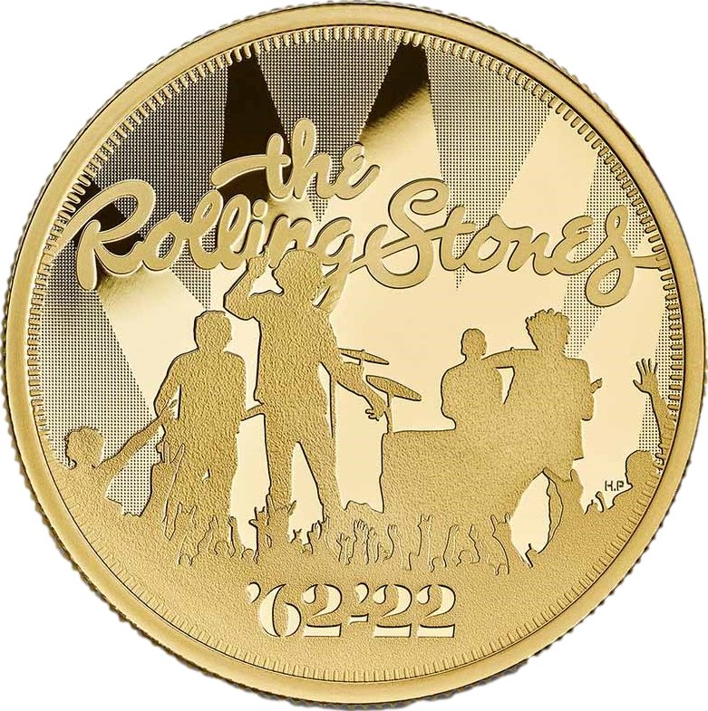 1 Unze Gold Music Legends Rolling Stones 2022 PP (Auflage:350 | Polierte Platte)