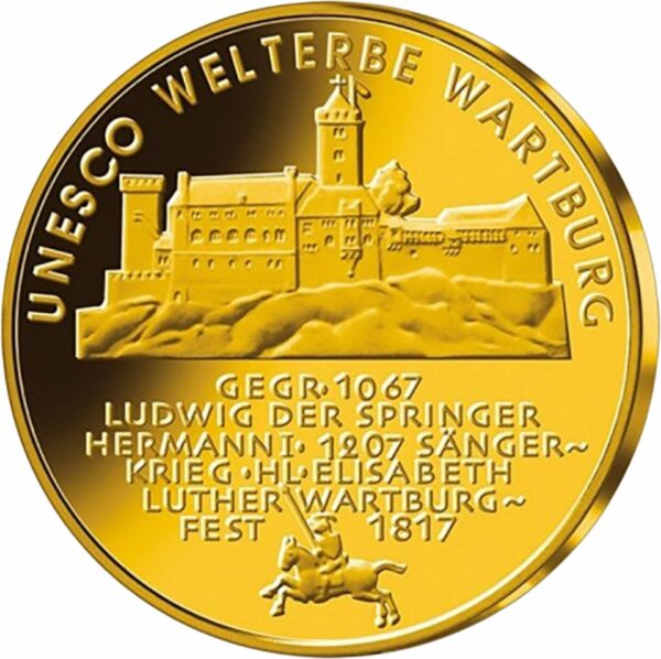 1/2 Unze Gold 100 Euro 2011 Unesco Wartburg