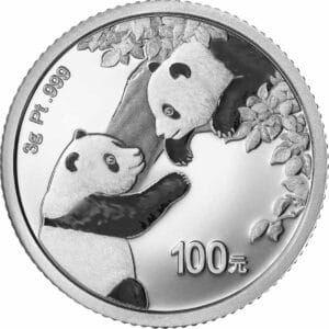 3g Platin China Panda 2023 PP (Auflage: 30.000 | Polierte Platte)