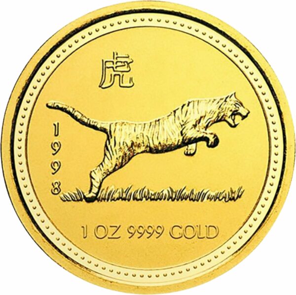 1 Unze Gold Lunar I Tiger 1998