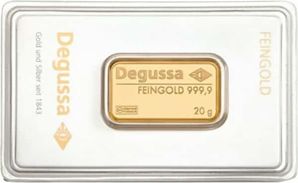 20 g Goldbarren Degussa