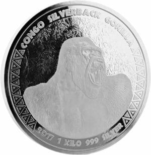 1kg Silber Silverback Gorilla 2017 (Auflage: 5.000 Stücke)