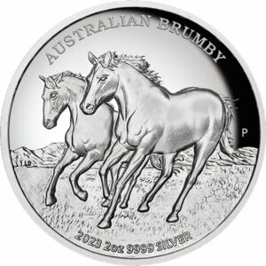 2 Unze Silber Australian Brumby 2023 PP HR (Auflage: 1.000 | Polierte Platte| High Relief)