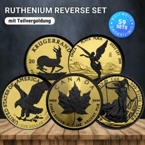 Reverse Ruthenium Set (5 x 1 Unze Silber | teilvergoldet - Auflage: 59)