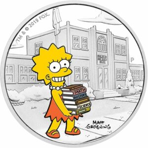 1 Unze Silber Lisa Simpson 2019 (coloriert | Auflage: 5.000 | 4. Motiv)