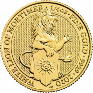 1/4 Unze Gold The Queen's The White Lion of Mortimer 2020