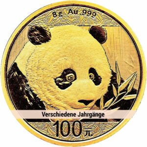 8g Gold China Panda (Umlaufware | verschiedene Jahrgänge)