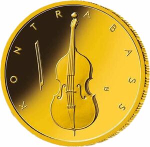 1/4 Unze Gold 50 Euro Kontrabass 2018 (Diverser Buchstabe)