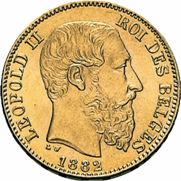 20 Franc Gold Leopold II Belgien