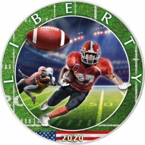 1 Unze Silber American Eagle Football 2020 (Auflage: 2.500 | coloriert)